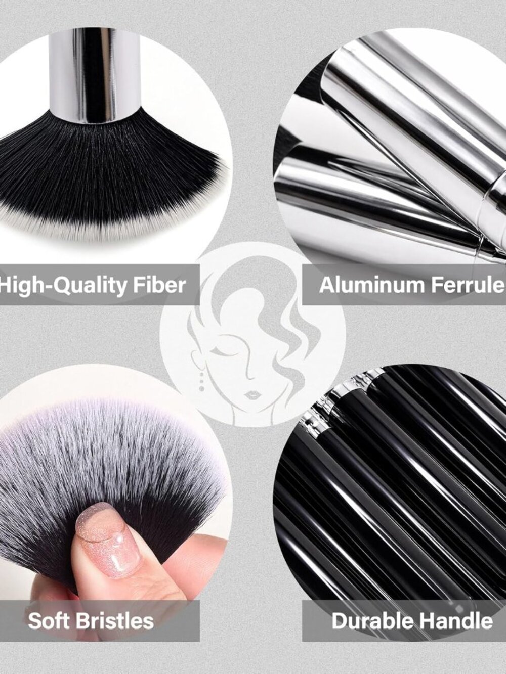 Makeup Brushes Set, Professional 25 Pcs Makeup Kit, Include Foundation Powder Bl - Picture 4 of 7